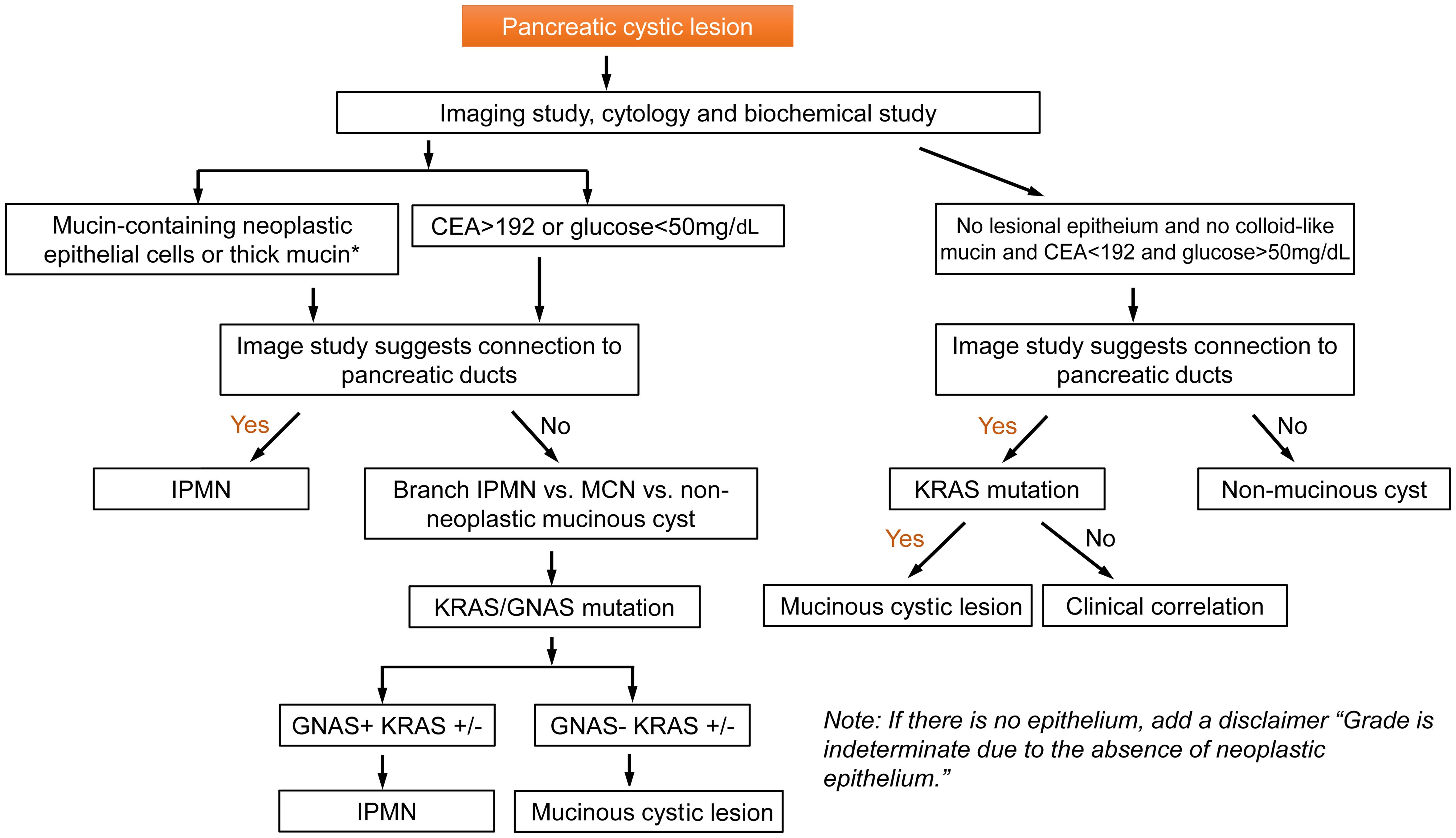 Algorithm for the investigation of pancreatic cystic lesion.