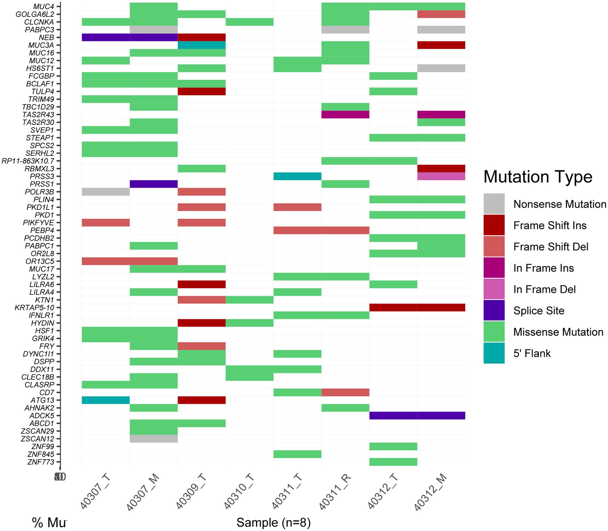 Somatic mutation landscape in malignant rhabdoid tumors.