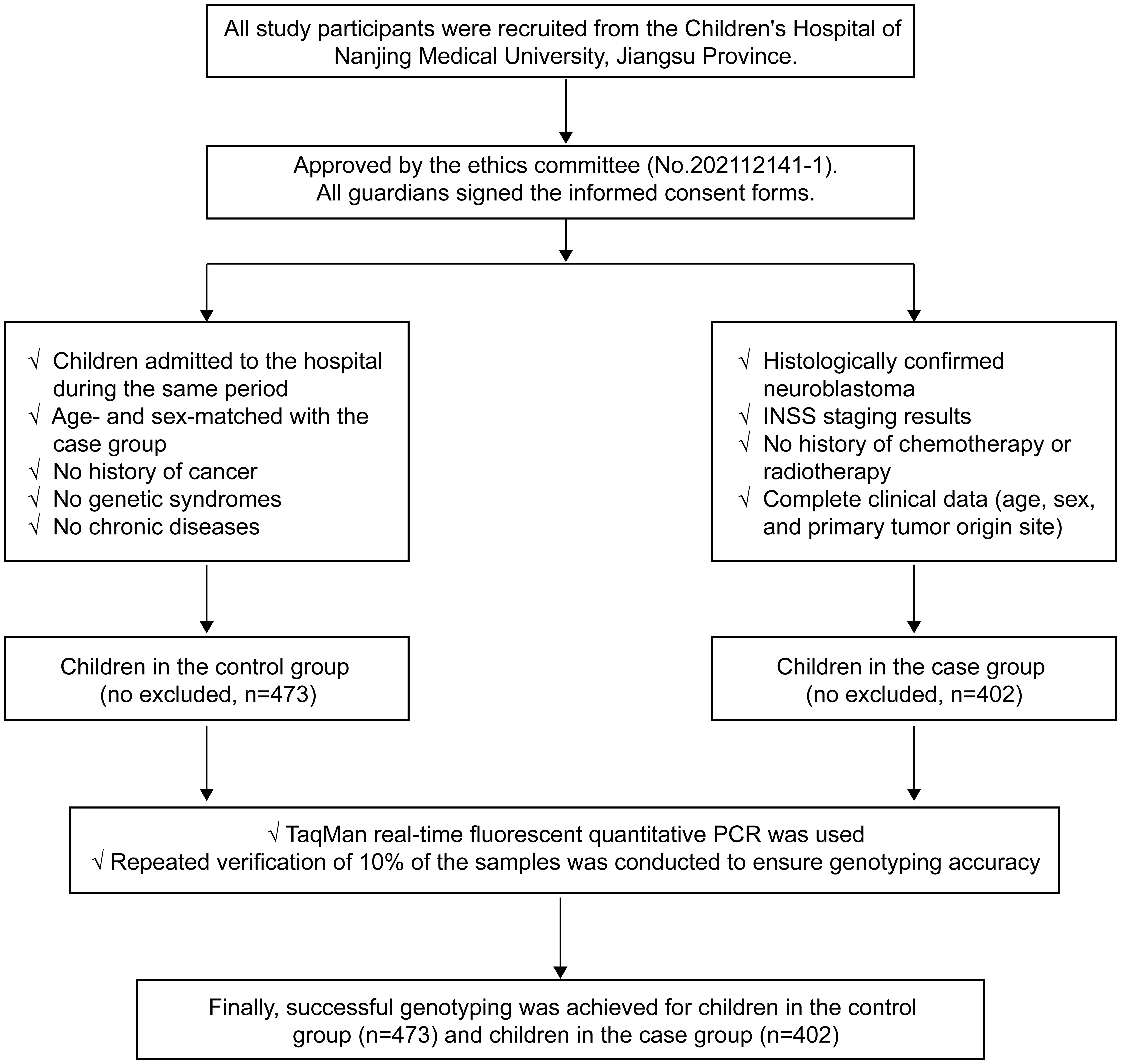 Experimental flow chart. A total of 402 eligible neuroblastoma cases were included.