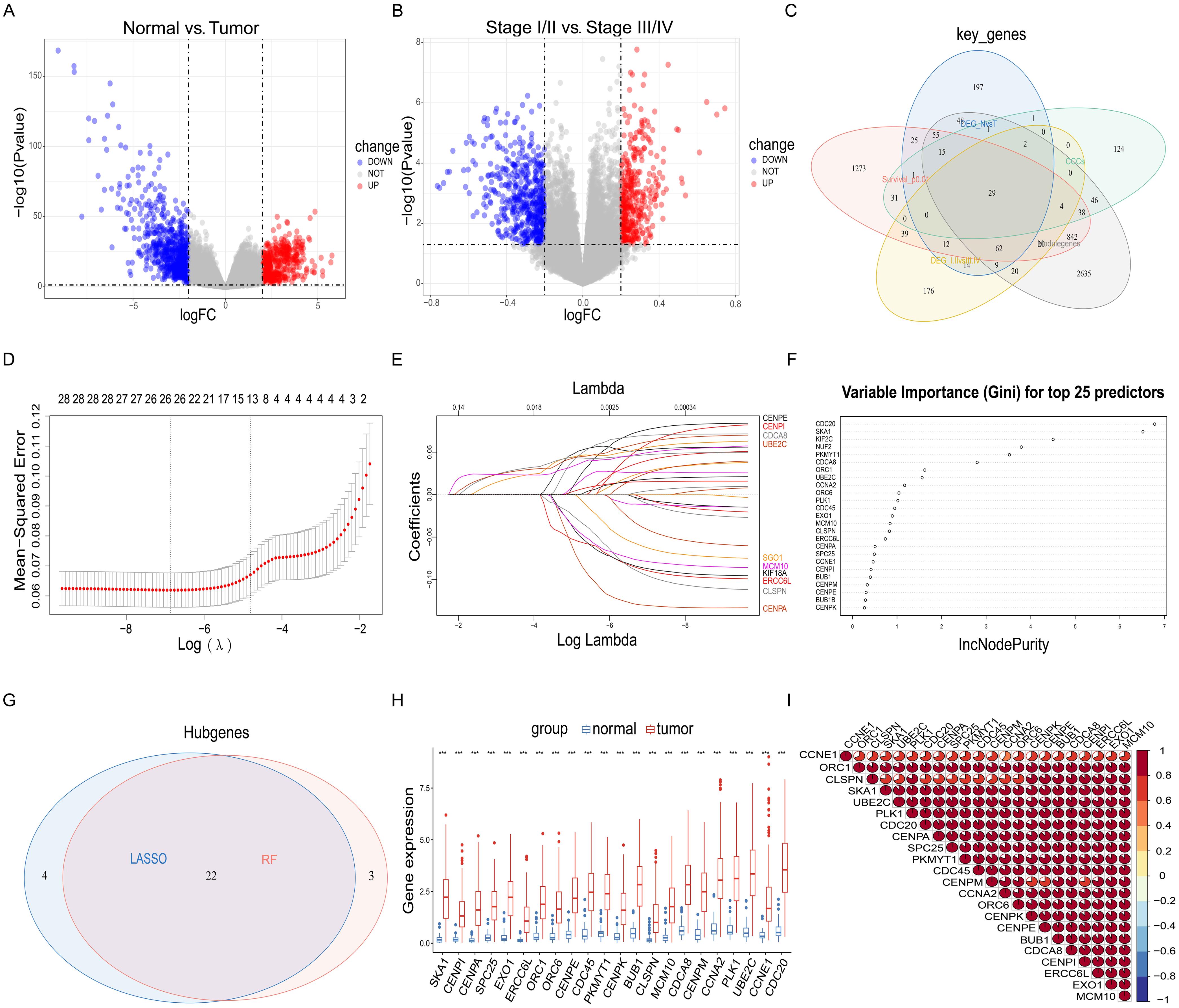 Identification of hub genes associated with CCCs.