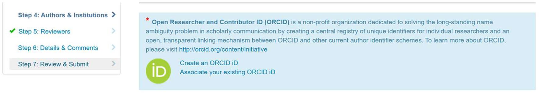 <italic>Cancer Science</italic>投稿过程中Authors & Institutions步骤的ORCID提示。