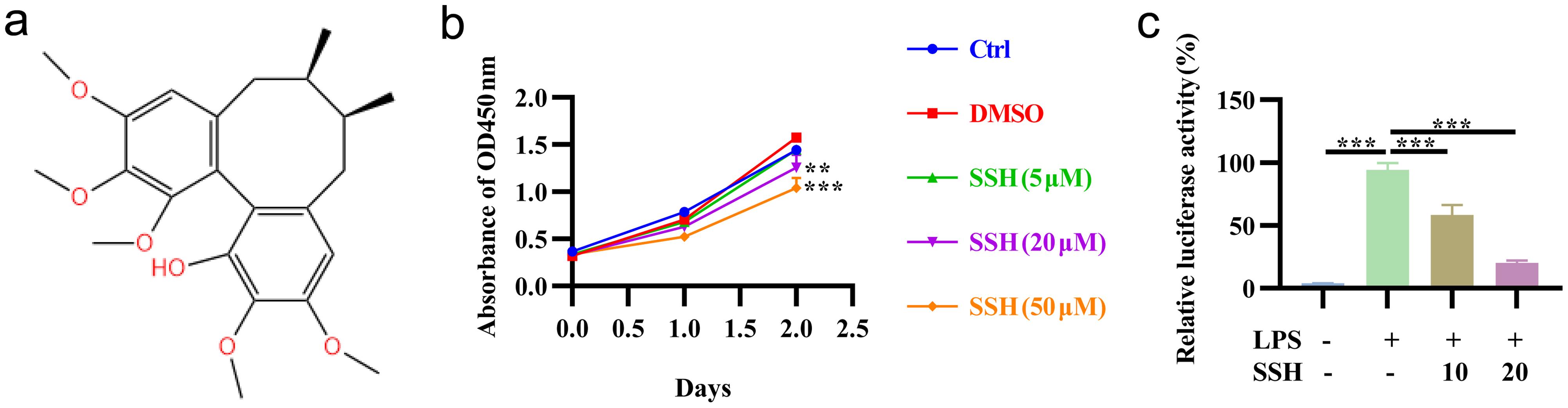 SSH significantly inhibited NF-κB signaling pathway activation.
