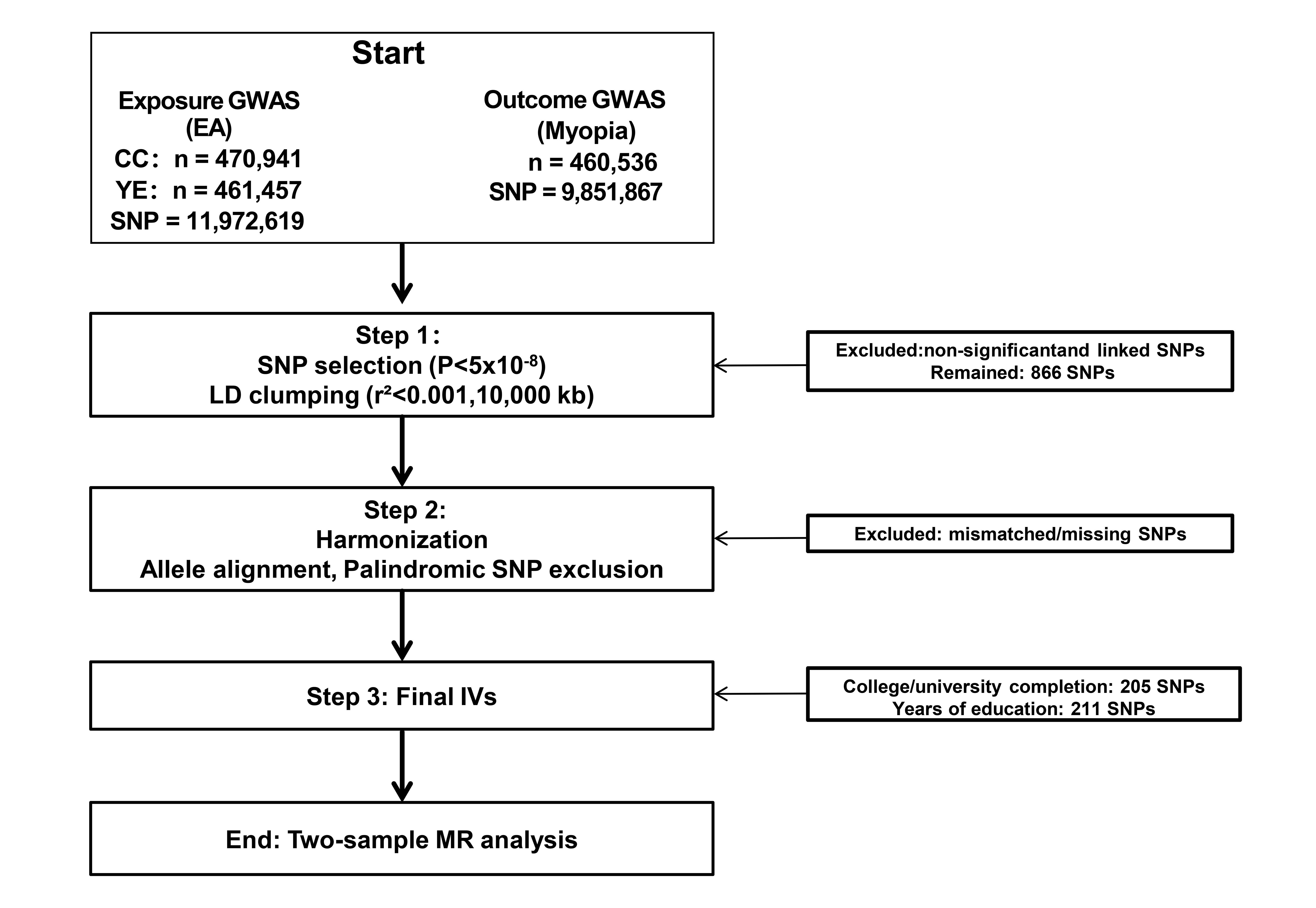 Flowchart of study design, SNP selection, and analytical procedures following the STROBE-MR guidelines.