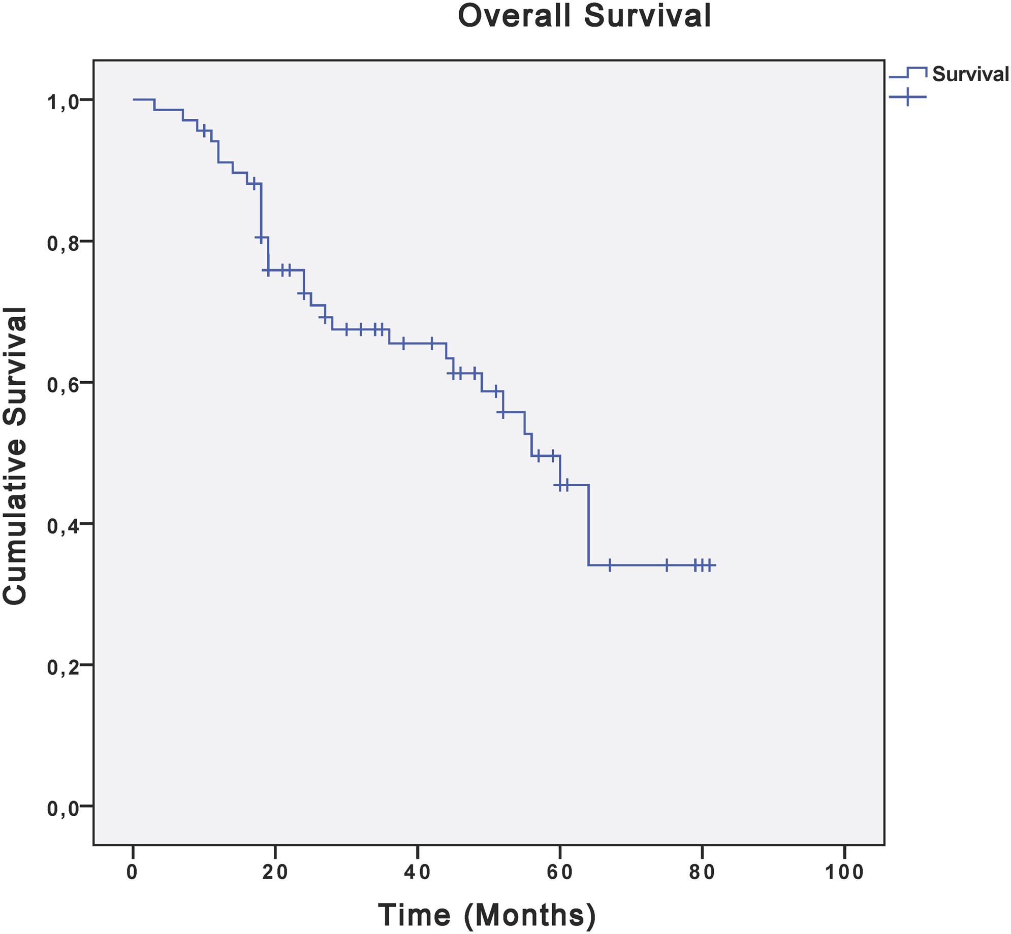 Overall Survival of all patients.