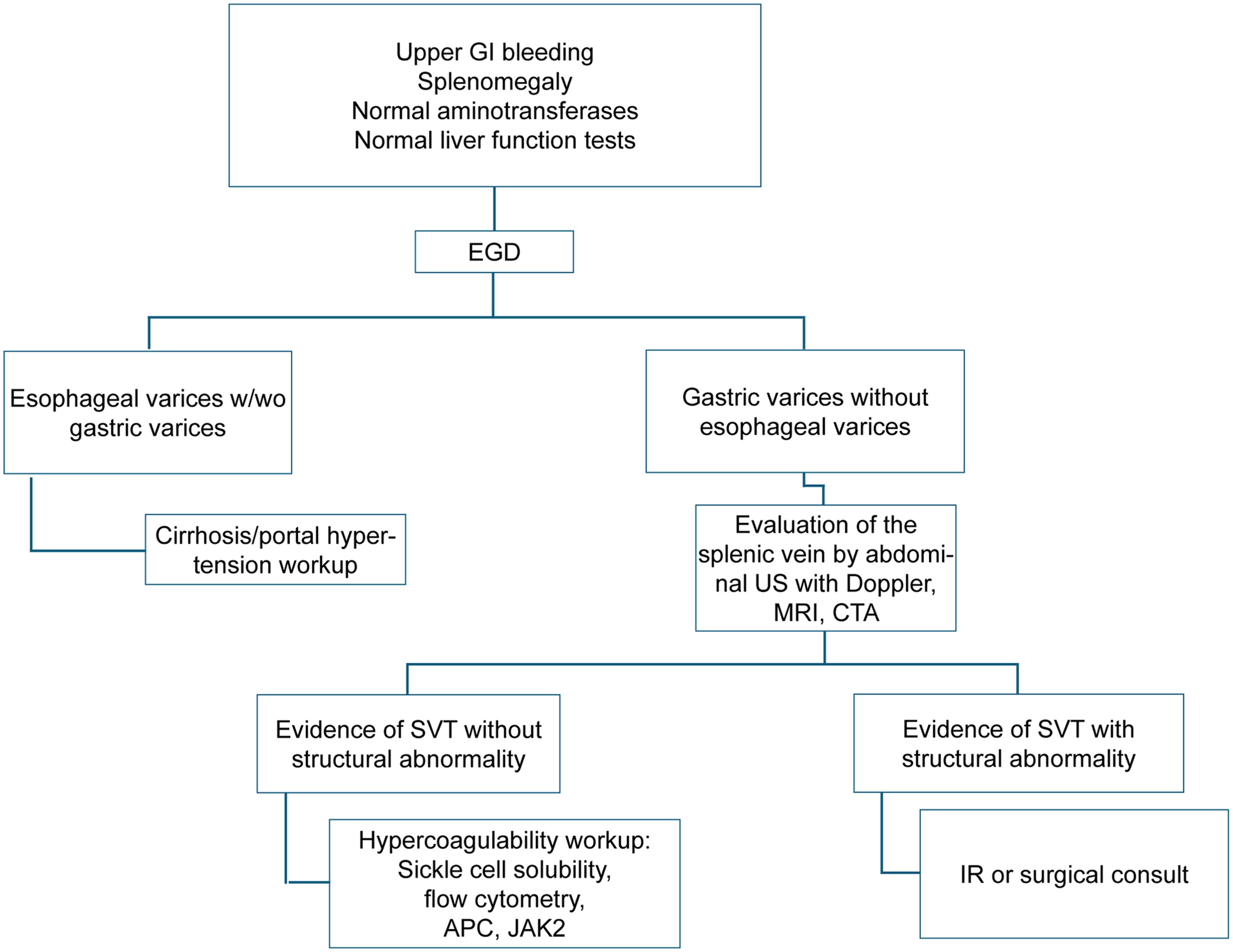 An algorithm for evaluation and management of SVH.