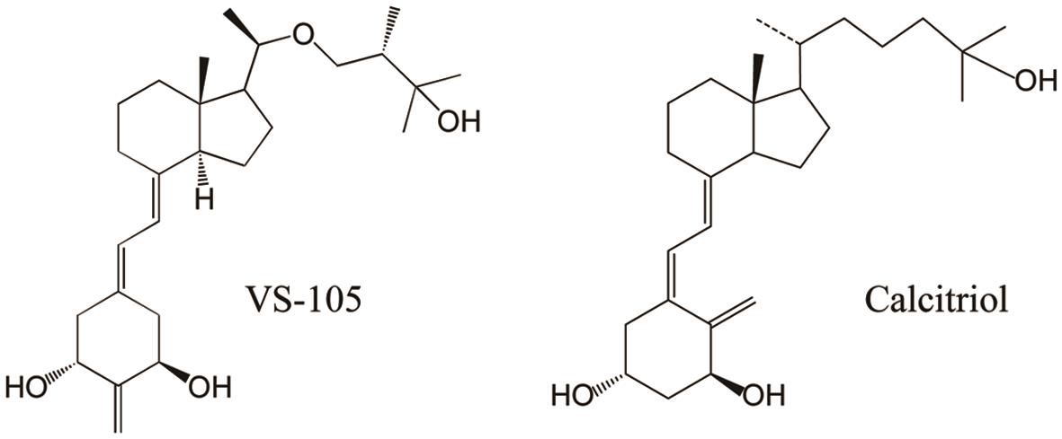 Structures of VS-105 and calcitriol.