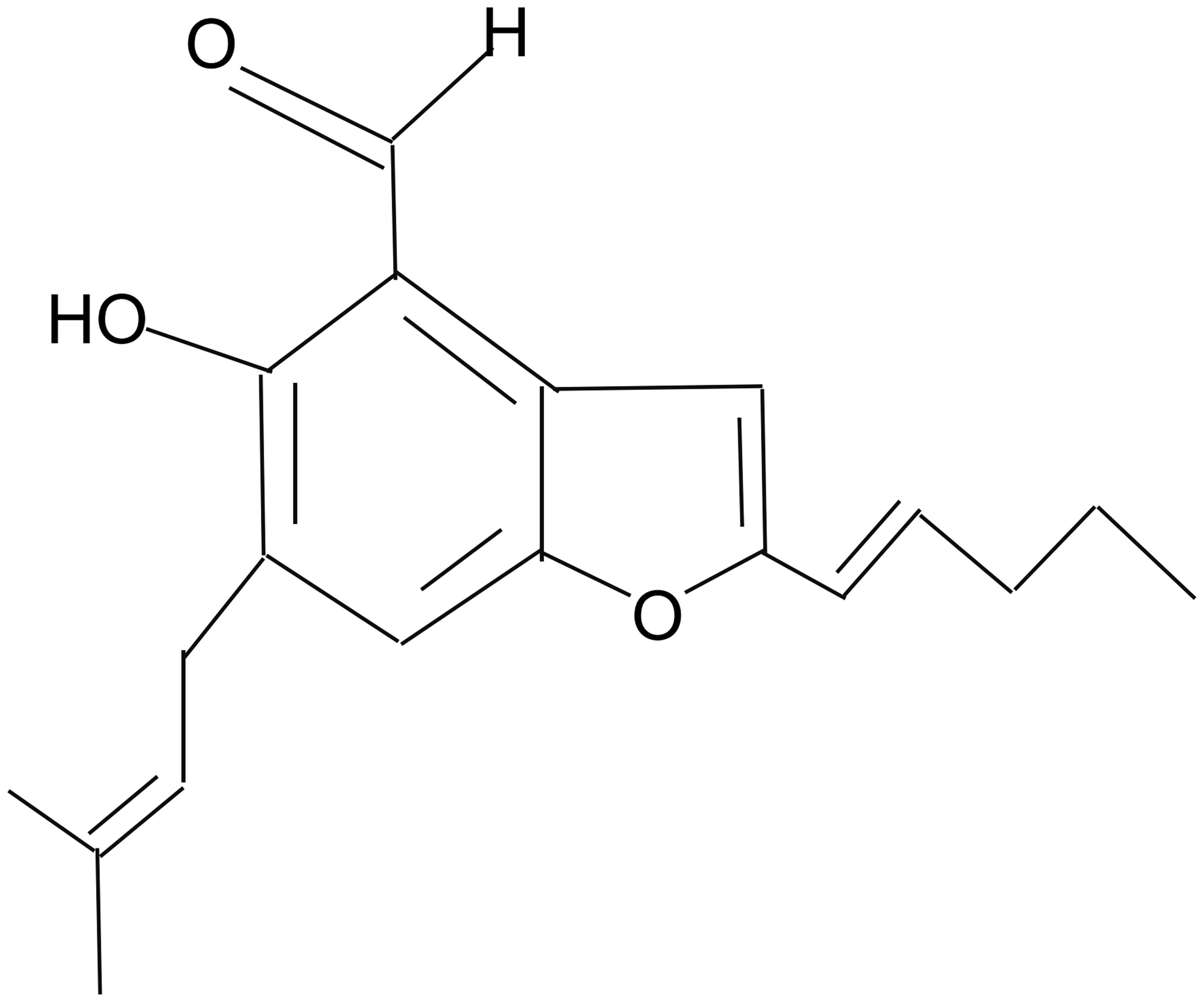 The chemical structure of compound 1.