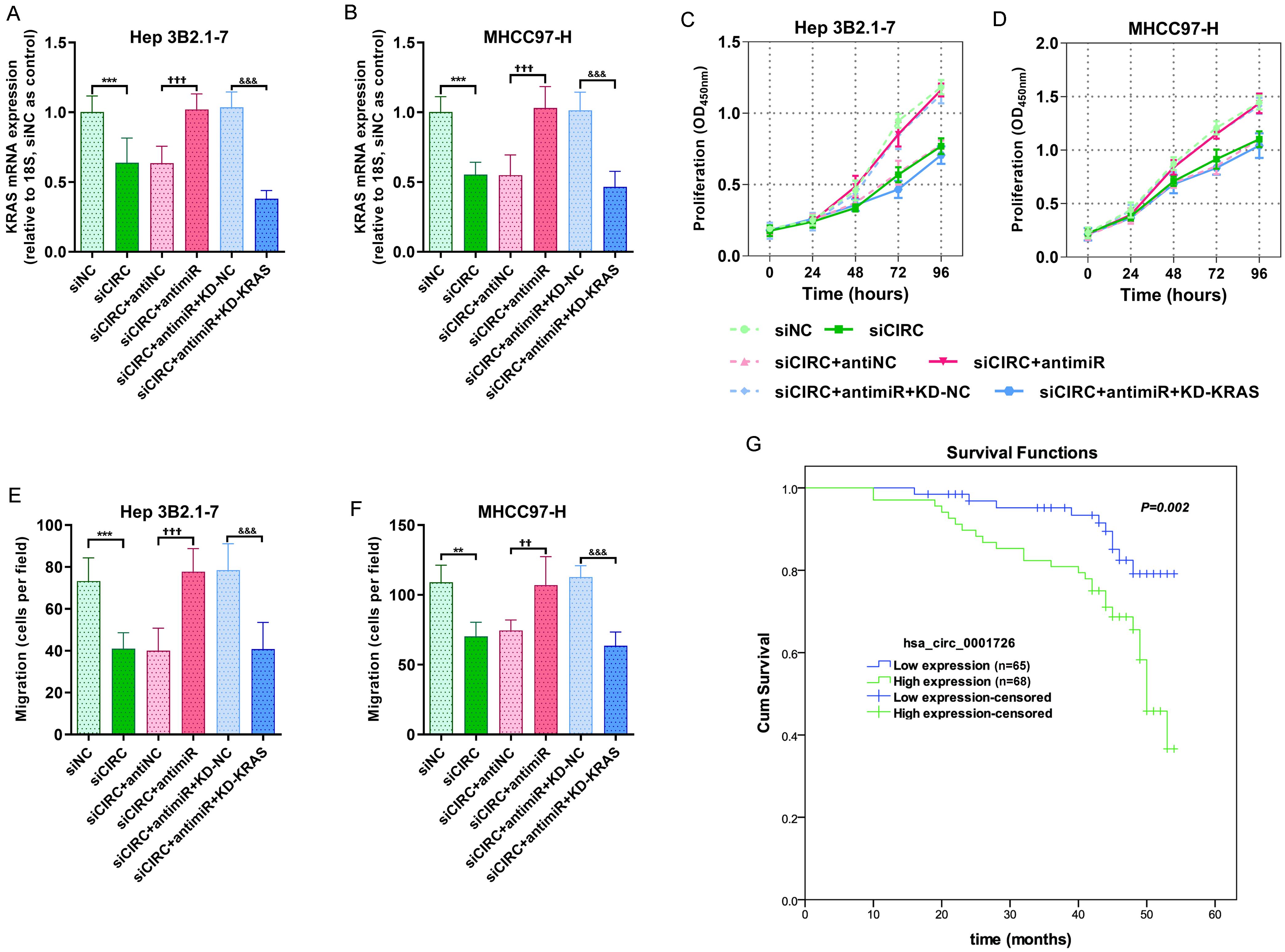 Hsa_circ_0001726 promotes HCC progression via the miR-140-3p/KRAS axis.