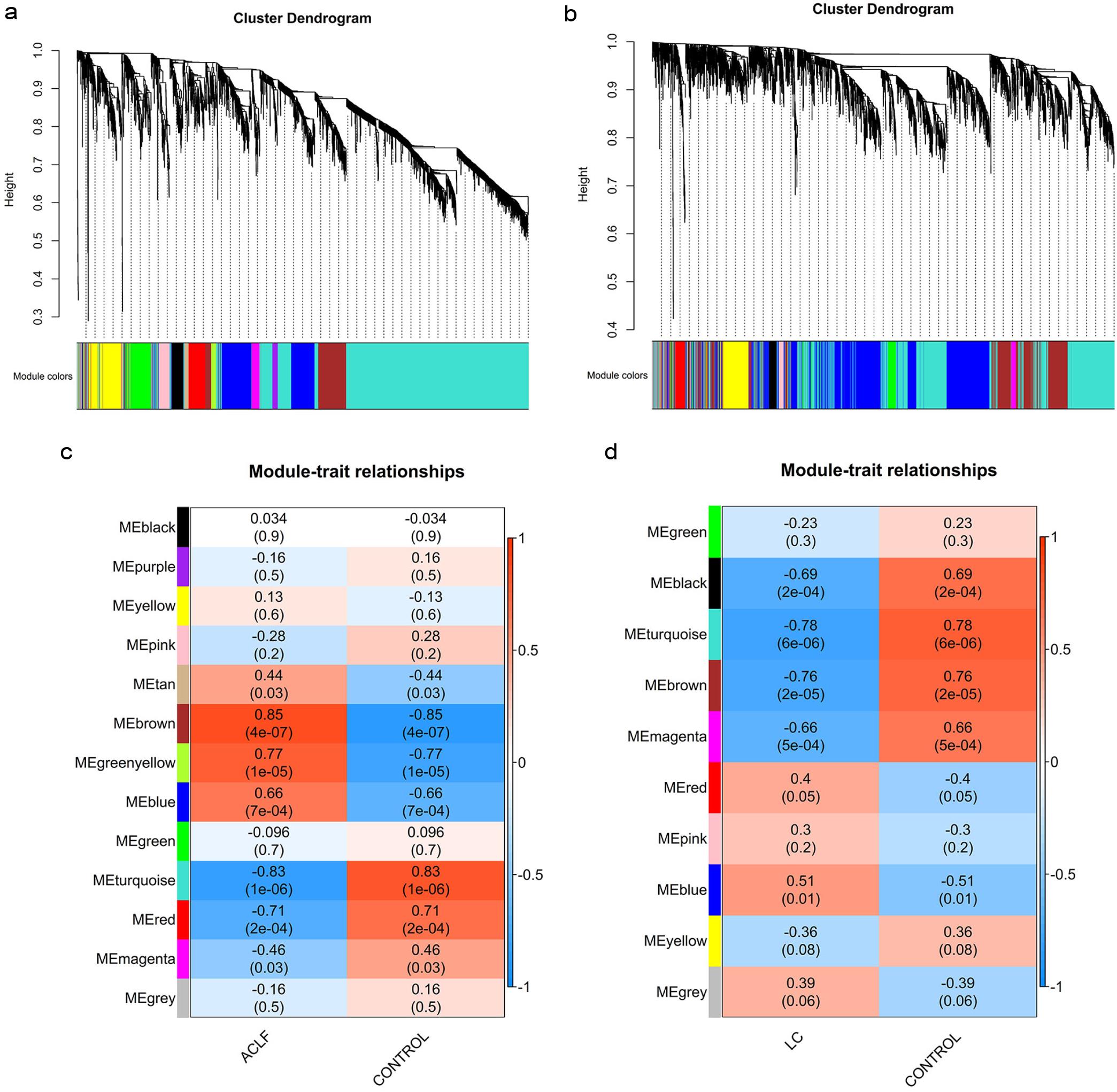 Analysis of co-expression modules.