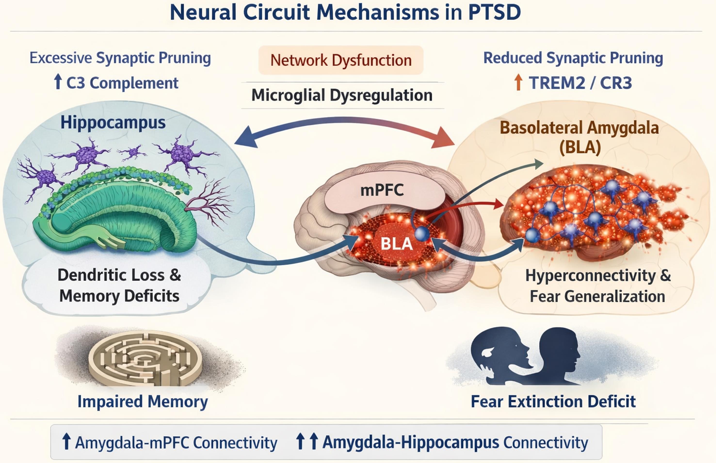 Neural circuit mechanisms of amygdala hyperconnectivity and cognitive dysfunction in PTSD.
