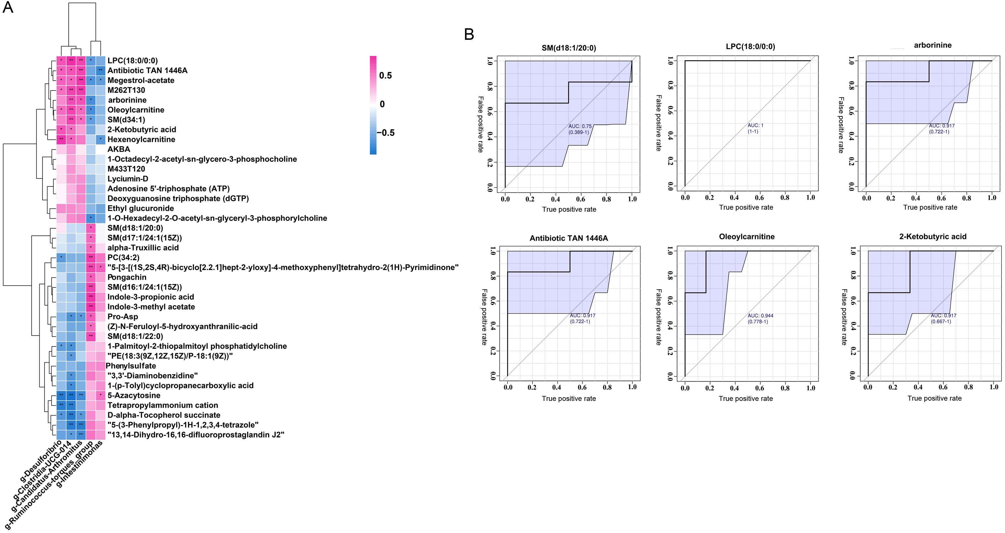Analysis of differential metabolites in serum.