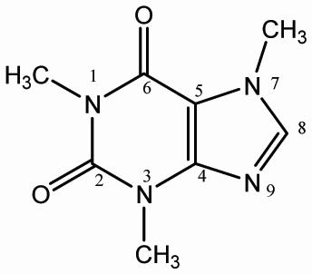 1,3,7-trimethyl-1 <italic>H</italic>-purine-2,6(3<italic>H</italic>,7<italic>H</italic>)-dione (Caffeine).